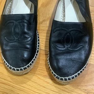 CHANEL lambskin espadril, size 35.